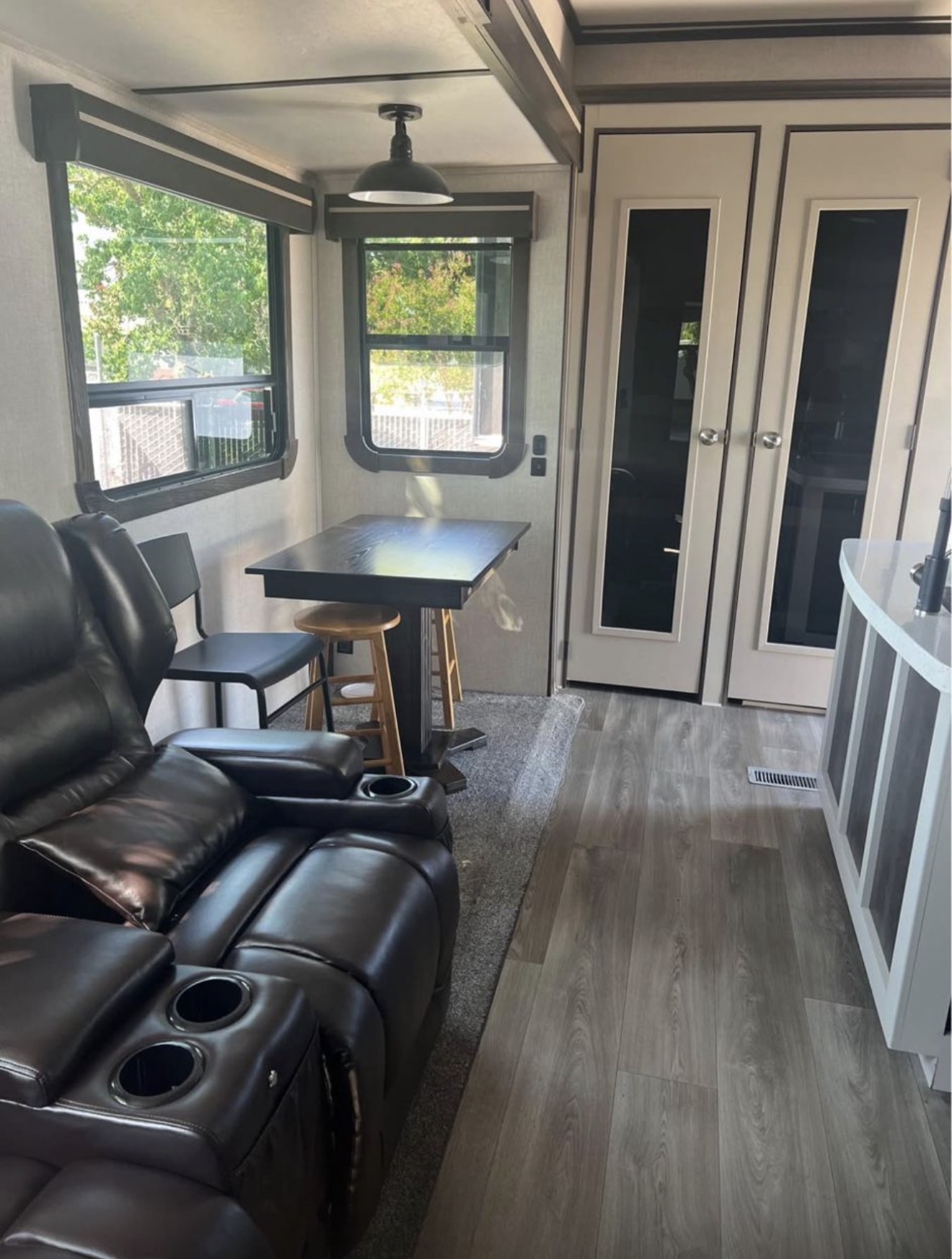 RV lounge and dinette detailed by Go Live Cleaning