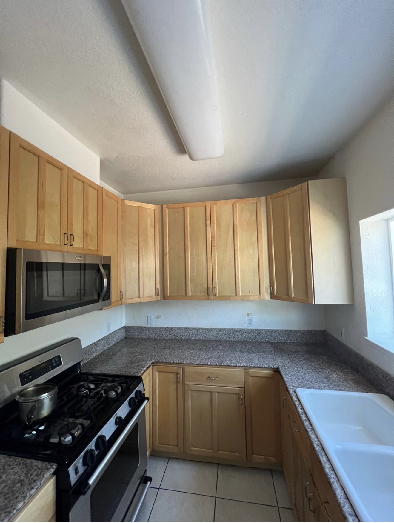 Empty kitchen fully cleaned and ready for move-out inspection