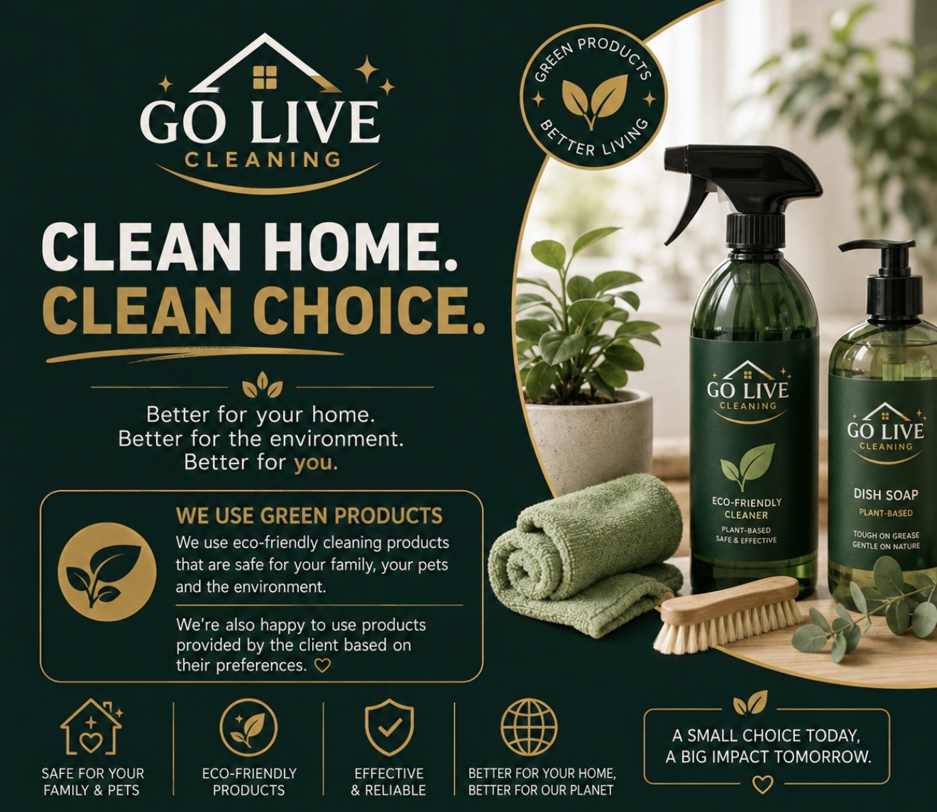 Go Live Cleaning green, eco-friendly cleaning products