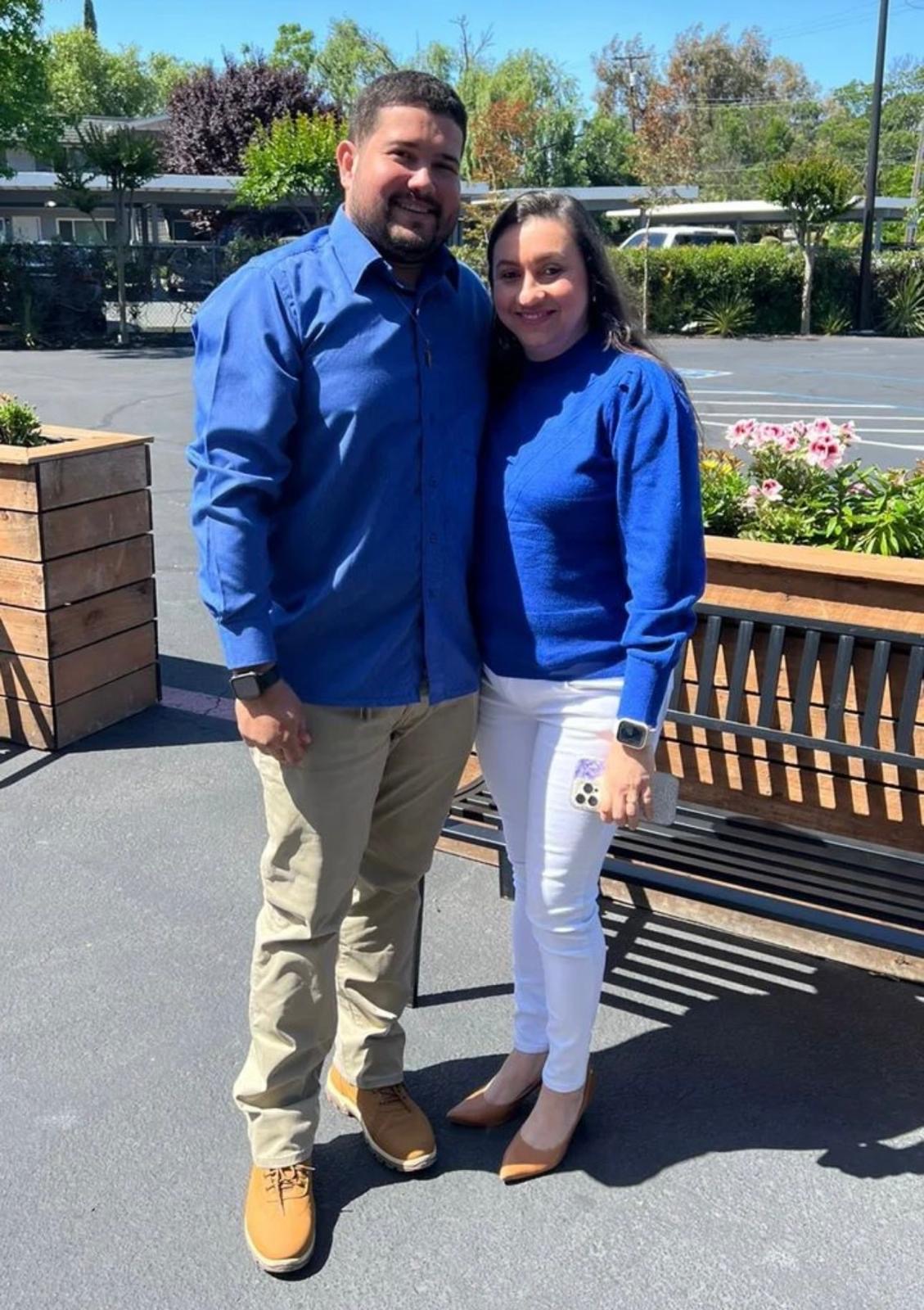Neto and Edvania, owners of Go Live Cleaning, in a Pleasant Hill home