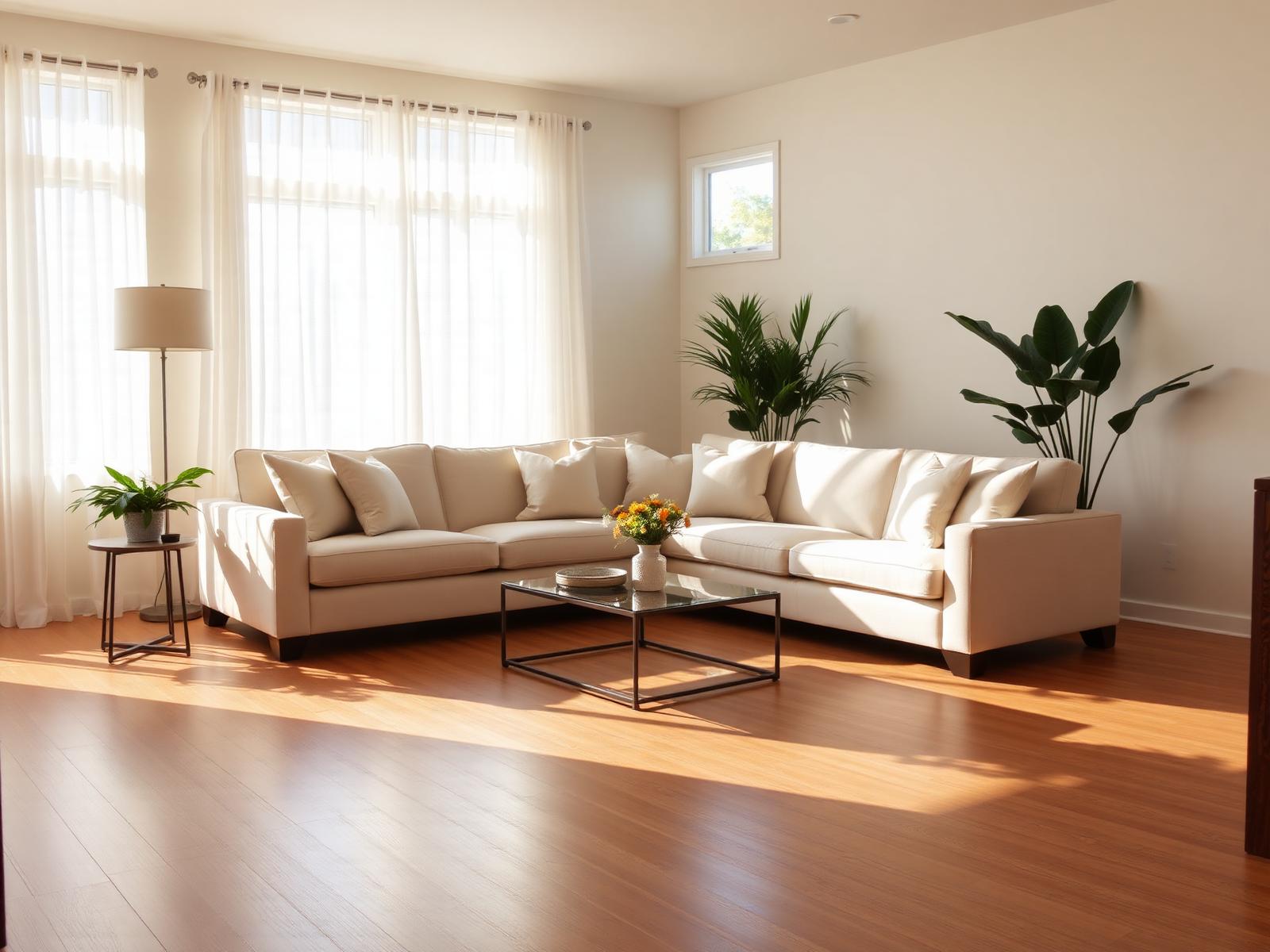 Bright, freshly cleaned living room in Pleasant Hill